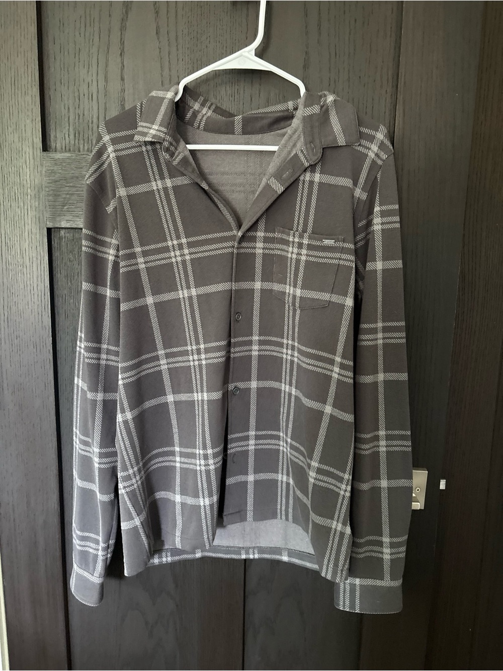 Vuori Seaview Plaid Button-Down Shirt in gray